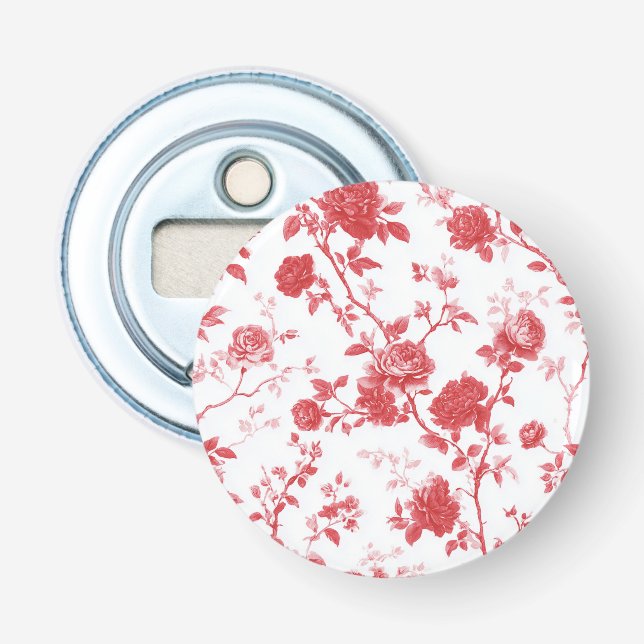 Red Roses Floral Bottle Opener (Front)
