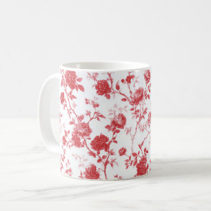 Red Roses Floral Coffee Mug