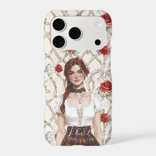 Red Roses Floral Love Red Hair Girl