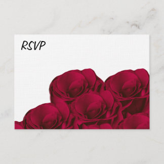 Red Roses Floral RSVP Invitation