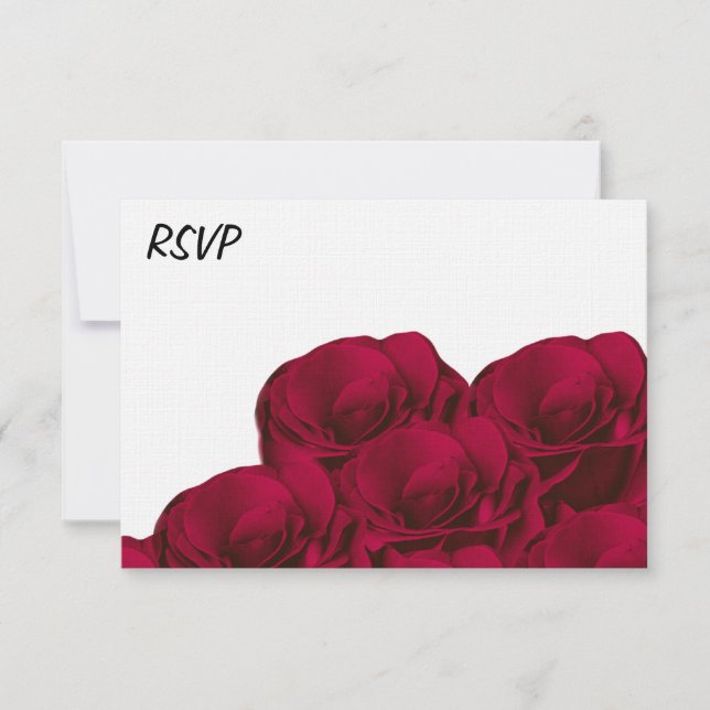 Red Roses Floral RSVP Invitation (Front)