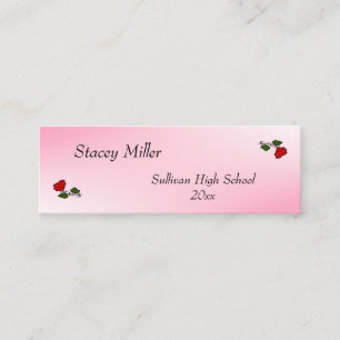 Red Roses Graduate Elegant Profile Card