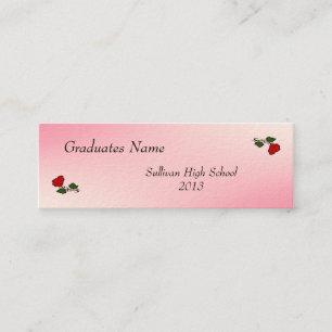Red Roses Graduate Elegant Profile Card