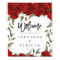 red roses greenery wedding welcome sign poster