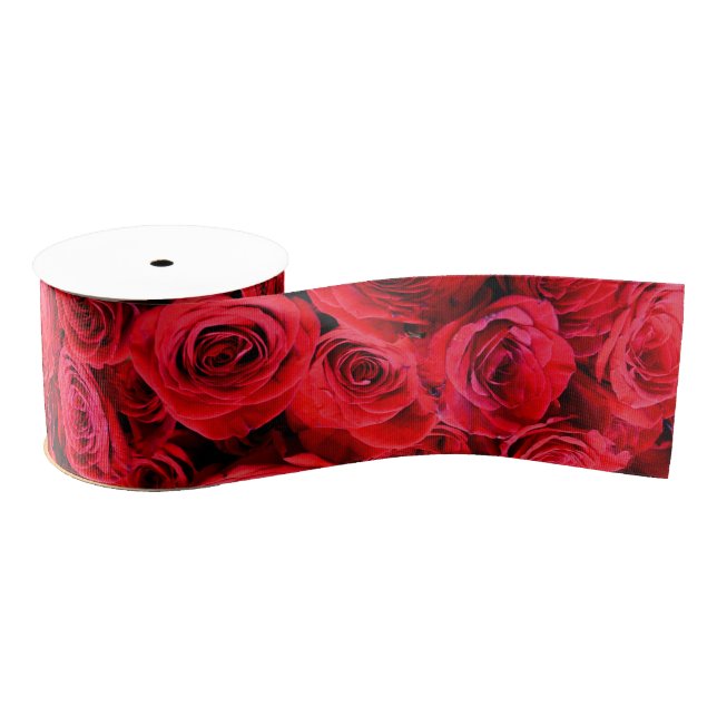 Red Roses Grosgrain Ribbon (Spool)