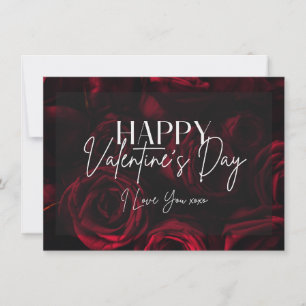 Red Roses Happy Valentine's Day Card
