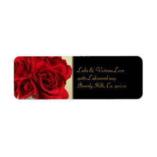 Red Roses & Hearts, Gold & Black Wedding