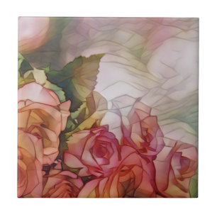 Red Roses In Dappled Sunlight Tile