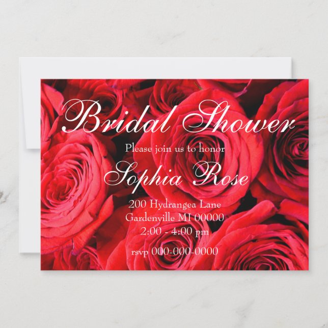 Red Roses Invitation (Front)