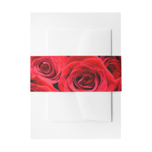 Red Roses Invitation Belly Band