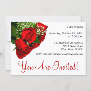 Red Roses Invitations