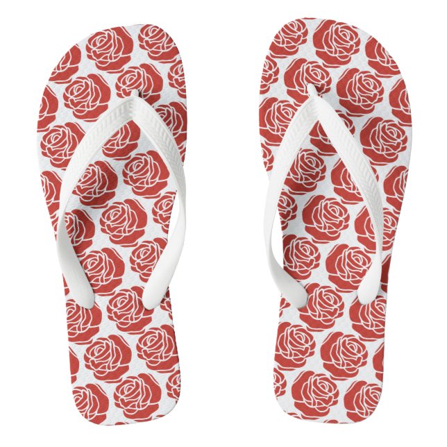 Red Roses Jandals (Footbed)