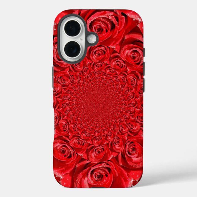 Red Roses Kaleidoscope: Happy Valentine's Day Art  Case-Mate iPhone Case (Back)