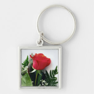 Red roses key ring