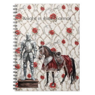 Red Roses Knight in Shining Armor Notebook