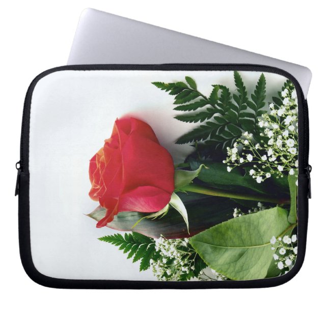 Red roses laptop sleeve (Front)
