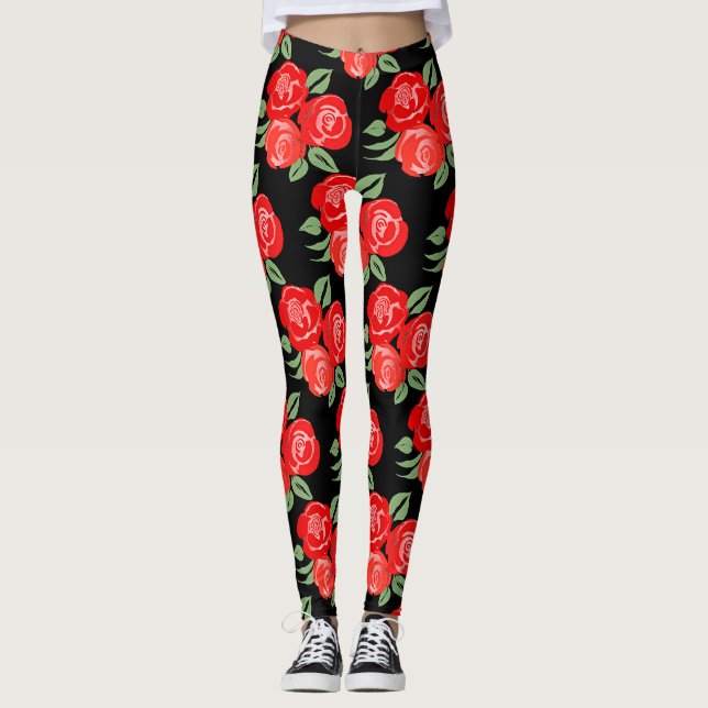Red Roses Leggings (Front)