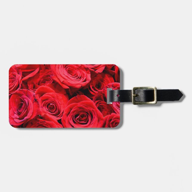 Red Roses Luggage Tag (Front Horizontal)