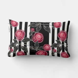 Red roses lumbar cushion