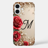 Red Roses Luxury Floral Aesthetic Gold Gift