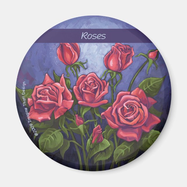 Red Roses Magnet (Front)