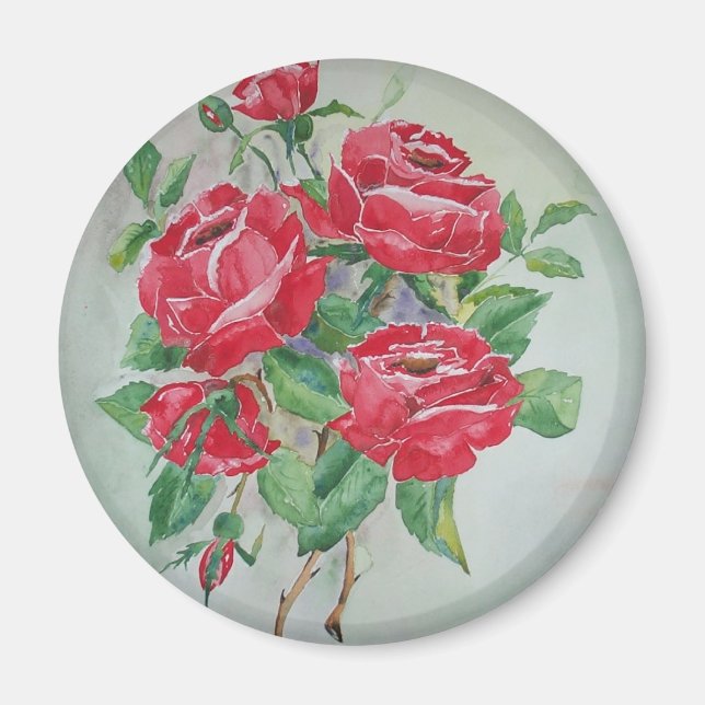 Red roses Magnet (Front)