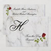 Red roses | monogram | From this day forward