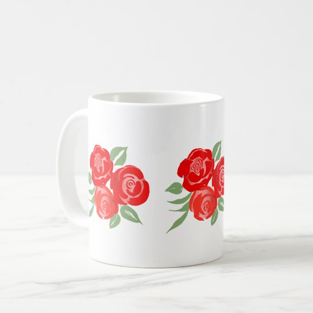 Red Roses Mug (Front Left)