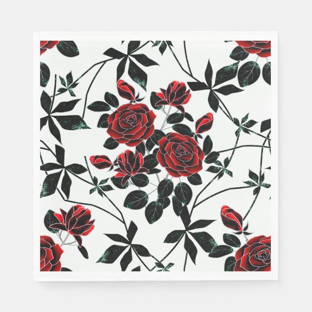 Red roses . napkin (Front)