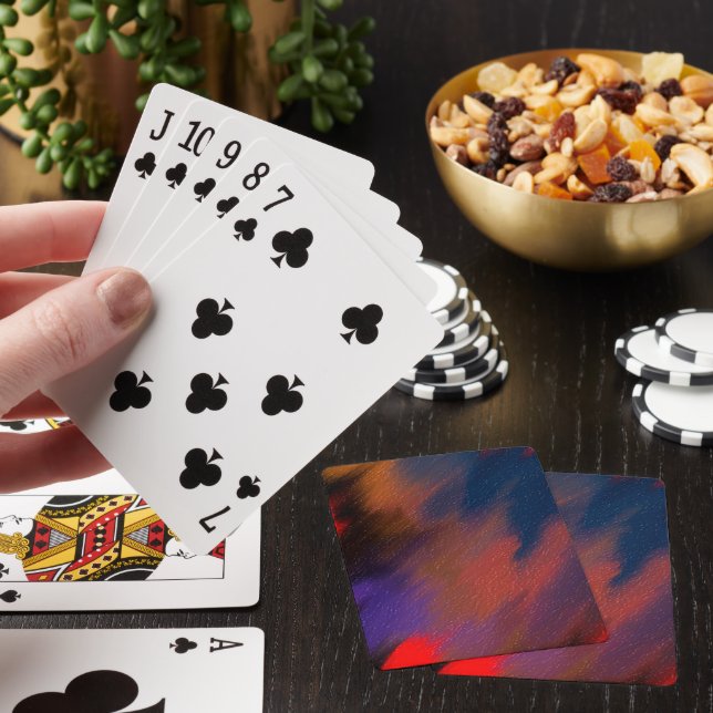 Red roses of our vibrant continent playing cards (In Situ)