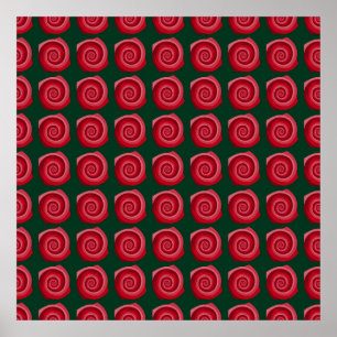 Red roses on a green backgroundabstract, backgroun poster