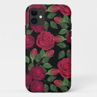 Red roses on black. Case-Mate iPhone case