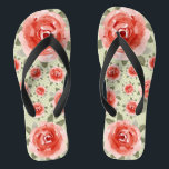 Red Roses on White and Lime Dots Flip Flops<br><div class="desc">FLIP FLOPS for WOMEN or MEN with a custom design of a large red rose on lime green behind white polka dots - change the background colour to anything if you're not crazy about the green. Great for KY Derby party attire! We've got a matching SHIRT, TIE, HEADBAND, BANDANA and...</div>