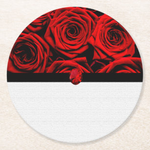 Red Roses Paper Coaster