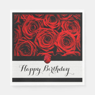 Red Roses Paper Napkin