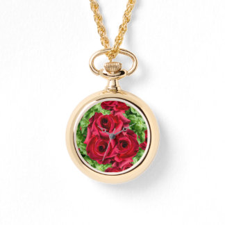 Red Roses Path Flower Garland Watch
