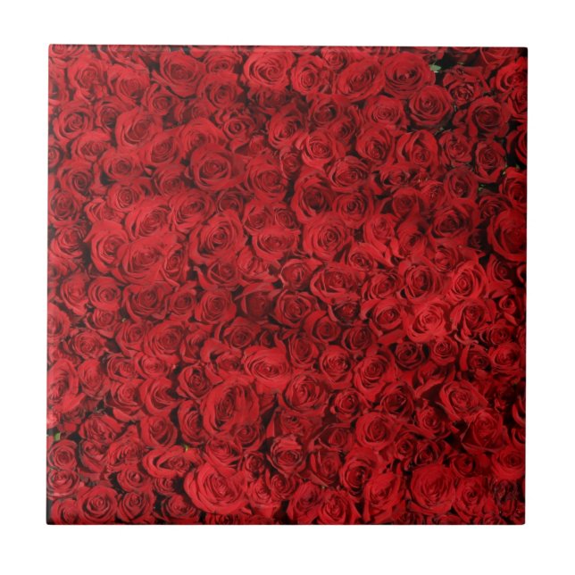 Red Roses Pattern-37431 Tile (Front)