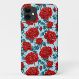 Red roses pattern Case-Mate iPhone case