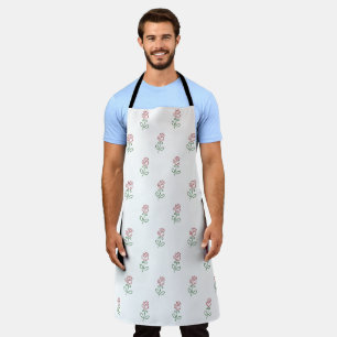 Red Roses, Pattern Of Roses, Flowers Apron