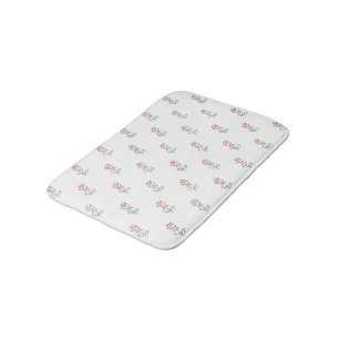 Red Roses, Pattern Of Roses, Flowers Bath Mat