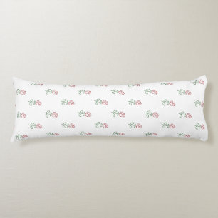 Red Roses, Pattern Of Roses, Flowers Body Cushion