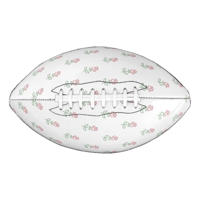 Red Roses, Pattern Of Roses, Flowers Football (Front)