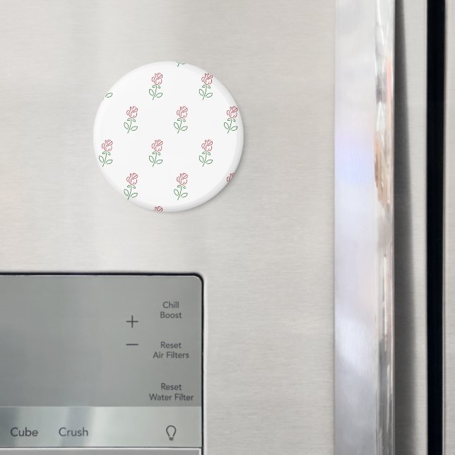 Red Roses, Pattern Of Roses, Flowers Magnet (In Situ (Fridge))