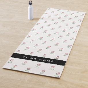 Red Roses, Pattern Of Roses, Your Name Yoga Mat