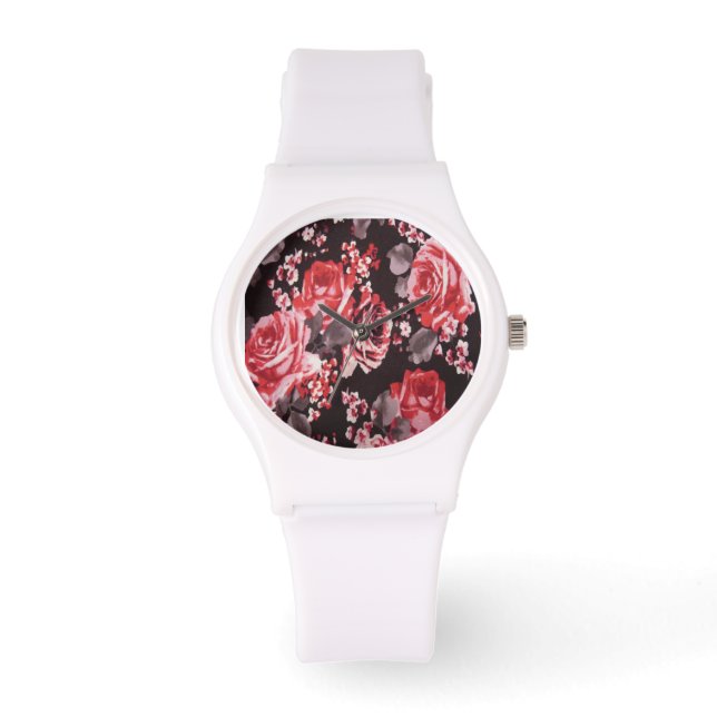 RED ROSES PATTERN WATCH (Front)