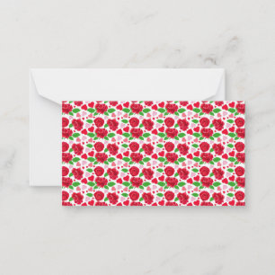 Red Roses Pink Hearts Happy Valentines Day Card