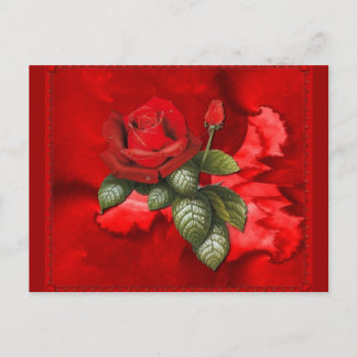 Red roses postcard