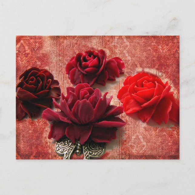 Red Roses Postcard (Front)