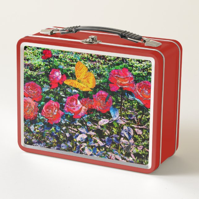 Red Roses Red Roses Metal Lunchbox (Front)