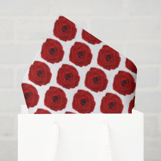 Red Roses Romantic Tissue Paper